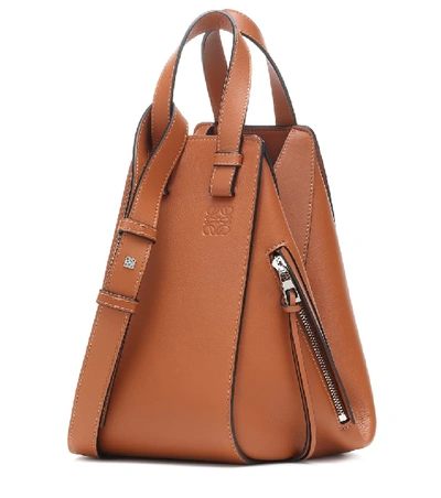 Loewe Hammock Small Leather Shoulder Bag In Brown