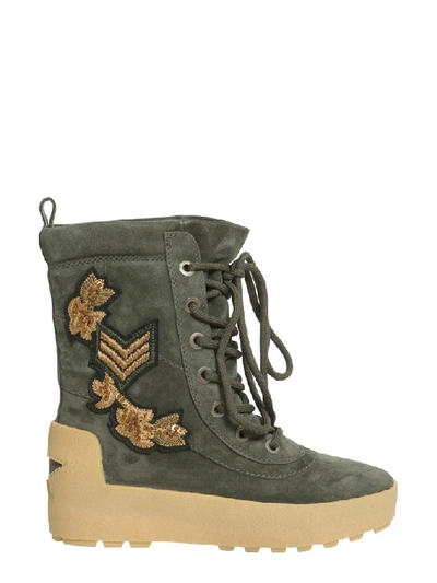 Ash Nolan Lace-up Boots In Military Green
