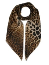 SAINT LAURENT SAINT LAURENT LEOPARD PRINT SCARF