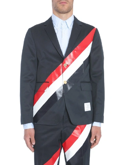 Thom Browne Deconstructed Jacket In Blue