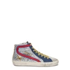 Golden Goose Slide High-top Glitter Leather Trainers In Multicoloured