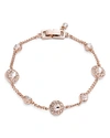 Givenchy Faceted Stone And Crystal Pave Link Bracelet In Rose Gold