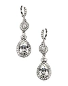 Givenchy Silver-tone Crystal Element Double Drop Earrings In Silver