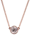 Givenchy Necklace, Swarovski Element Pendant, 16" + 2" Extender In Rose Gold