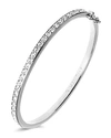 Givenchy Silver Tone Bracelet, Silk Swarovski Element Bangle In Silver