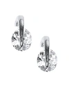 Givenchy Earrings, Crystal Accent In Silver