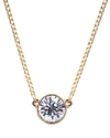 Givenchy Necklace, Swarovski Element Pendant, 16" + 2" Extender In Gold