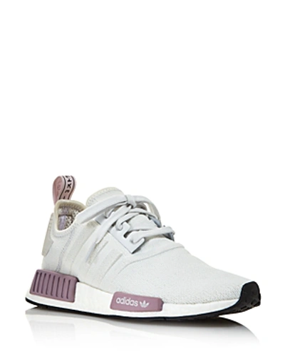 Adidas Originals Women's Nmd R1 Knit Athletic Sneakers In White