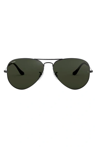 Ray Ban Standard Original 58mm Aviator Sunglasses In Gunmetal