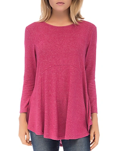 B Collection By Bobeau Brushed Tunic Top In Dry Rose