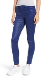 Ag Farrah Brushed-sateen Ankle Skinny Jeans In Leatherette Egyptian Blue In Leatherette Egyptian Blue