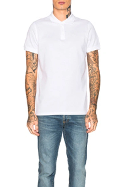 Saint Laurent Sport Polo In White