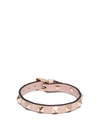 Valentino Garavani Rockstud Leather Buckle Bracelet In Poudre