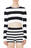 MARC JACOBS STRIPE CROP SWEATER,M4007825