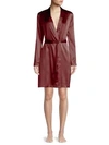 La Perla Silk Reward Short Robe In Burgundy