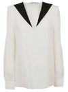 GIVENCHY CONTRASTING COLLAR BLOUSE,10780156