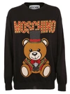 MOSCHINO BEAR AND LOGO PRINT STRAIGHT JUMPER,10780307