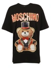 MOSCHINO BEAR AND LOGO DETAIL T-SHIRT,10780302