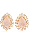BOUNKIT Gold-tone quartz earrings,3074457345619705793