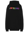 BALENCIAGA I LOVE TECHNO COTTON HOODIE,P00366547