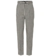 BALENCIAGA HIGH-WAISTED CHECKED PANTS,P00366500