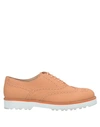Hogan Rubber Sole Brogues In Salmon Pink