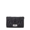 JIMMY CHOO HELIA CLUTCH Black and Silver Leather Clutch with Chain Strap,HELIACLUTCHTMN