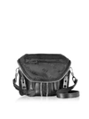 ALEXANDER WANG MICRO MARTI BLACK AW JACQUARD LOGO SHOULDER BAG,10780797