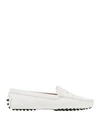 TOD'S TOD'S WOMAN LOAFERS WHITE SIZE 6.5 SOFT LEATHER,11063491QI 6