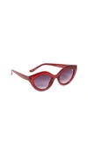 Quay Women's Goodnight Kiss Oval Sunglasses, 59mm In Red/purple