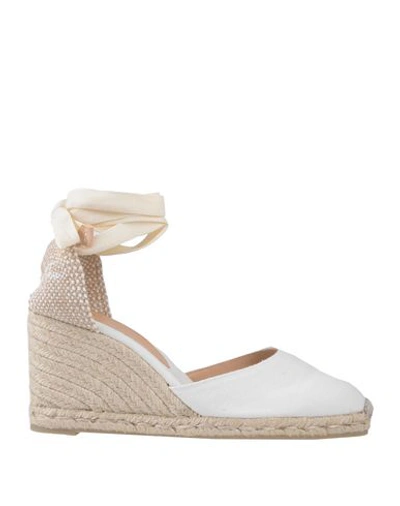 Castaã±er Castañer Woman Espadrilles White Size 5 Textile Fibers