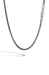 JOHN HARDY BOX CHAIN STERLING SILVER NECKLACE,NM90265BLPVDX26