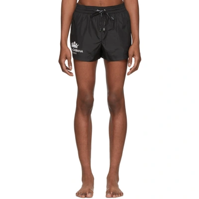 Dolce & Gabbana Dolce And Gabbana Black Logo Swim Shorts