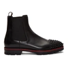 Christian Louboutin Black Melon Spikes Chelsea Boots In B026 Black