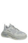 Balenciaga Triple S Clear Sole Sneakers In Grey