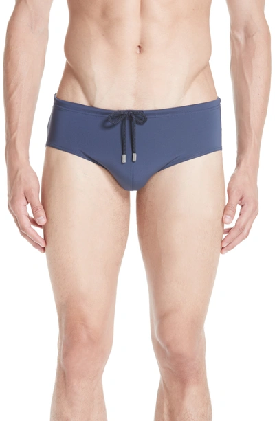 Vilebrequin Solid Fitted Swim Brief In Blue