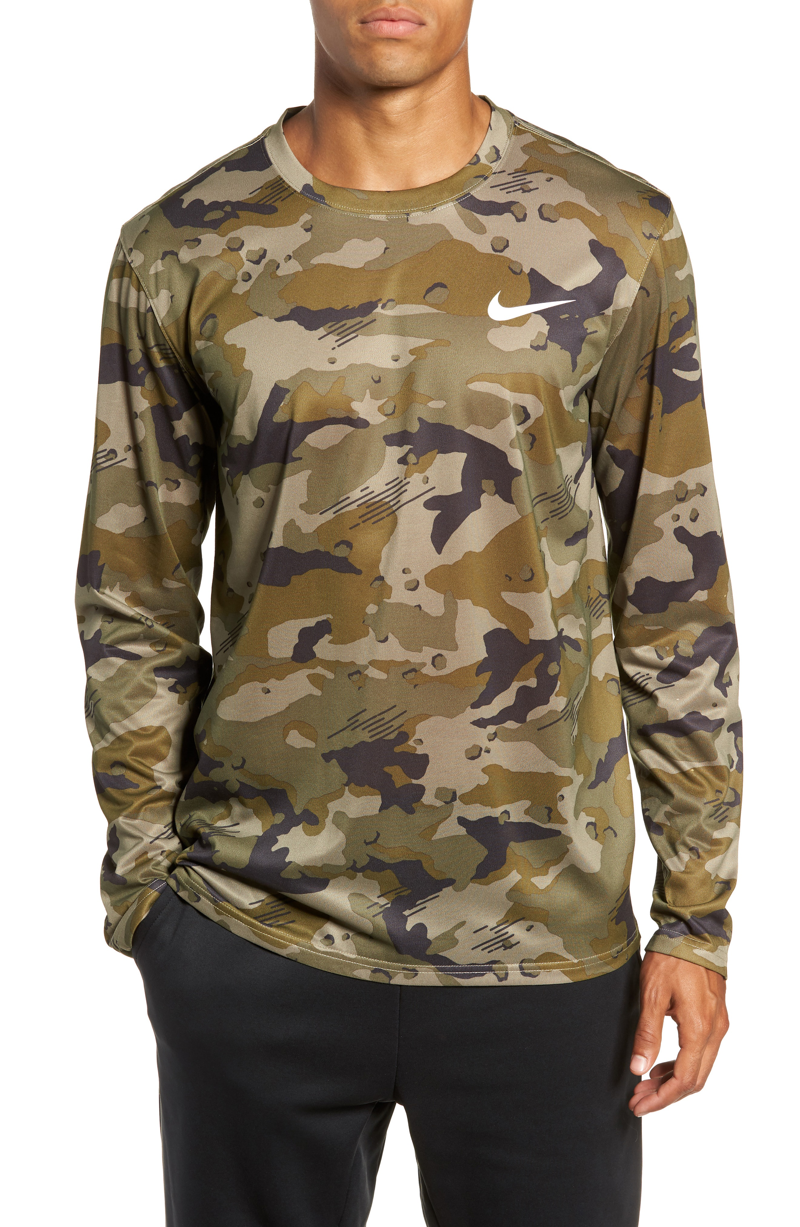 neutral olive nike shirt