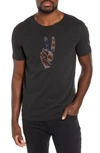 JOHN VARVATOS PEACE HAND GRAPHIC T-SHIRT,KG4115U4B-BNB7B