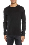 John Varvatos Crewneck Cotton Sweatshirt In Black