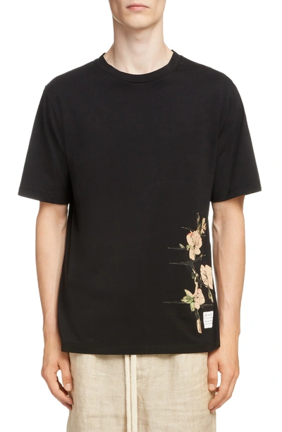 Loewe Charles Rennie Mackintosh Collection Botanical Print T-shirt In Black