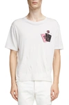 SAINT LAURENT ROSE GRAPHIC T-SHIRT,553379YBCM2