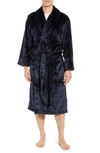 DANIEL BUCHLER PLAID PLUSH JACQUARD ROBE,GE-X318F