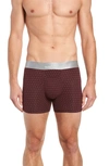 Tommy John Second Skin Crescent Dot Titanium Trunks In Winetasting
