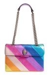 Kurt Geiger London Kensington Leather Convertible Shoulder Bag In Pink Multi