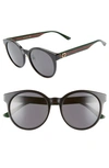 Gucci Round Web-arms Acetate Sunglasses In Grey