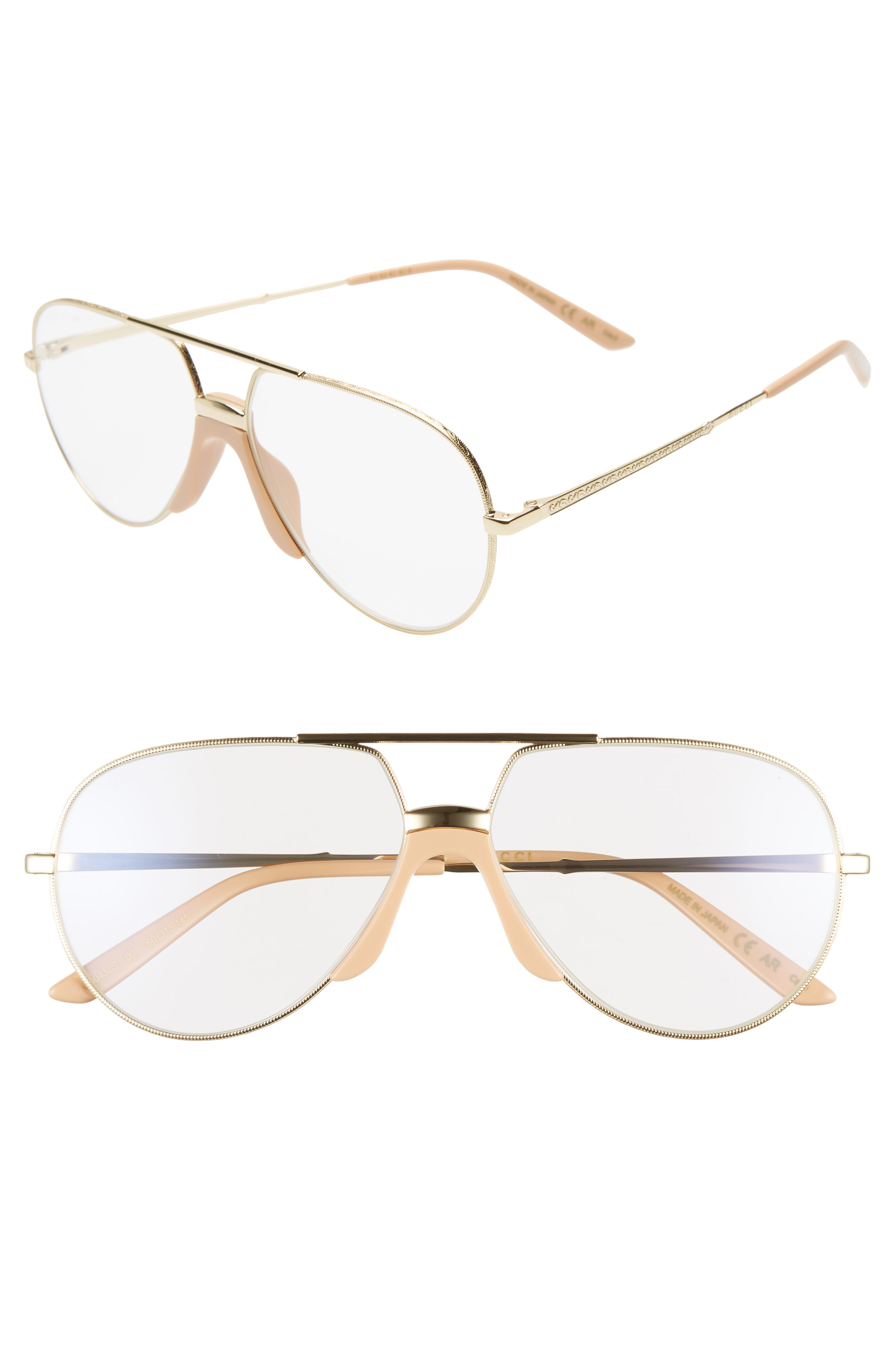 gucci clear aviators