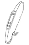 Messika Baby Pavé Move Two-strand Diamond Bracelet In White Gold