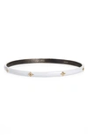 Armenta Old World Thin Diamond Crivelli Bangle In White/ Blackened Silver/ Gold