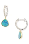 MEIRA T Opal & Diamond Pavé Stud Earrings,1E8646/YO