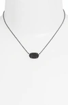 Kendra Scott Elisa Filigree Pendant Necklace In Gunmetal/ Black Drusy